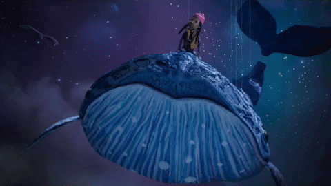 Whale Dream Sea Teal Purple Pink Blue Green GIFs - Get the best GIF on GIPHY