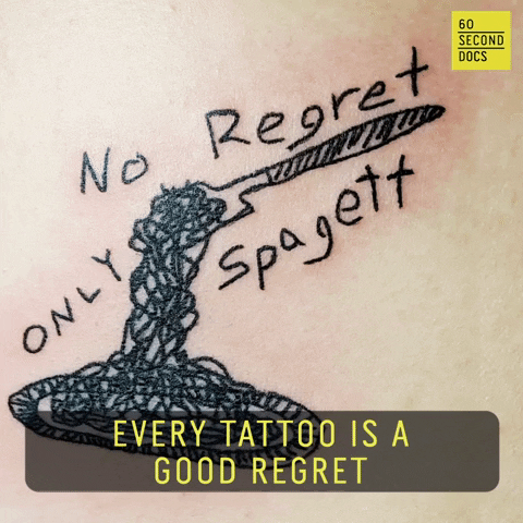 No Regrets Tattoo GIF by 60 Second Docs