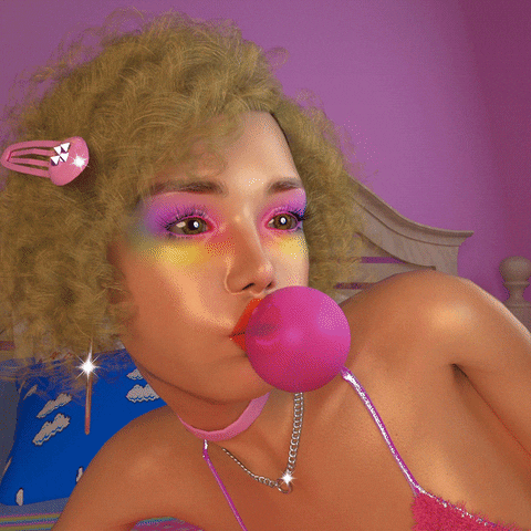 Bubble Gum Girl GIF by Well Now WTF?