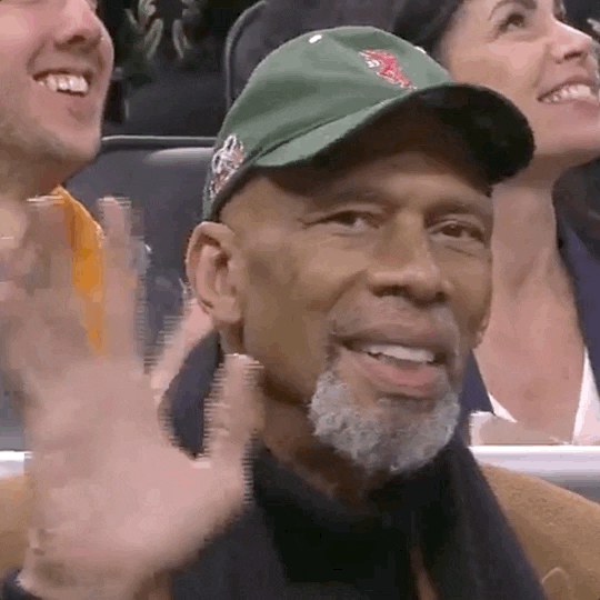 Kareem Abdul-Jabbar Hello GIF by Milwaukee Bucks