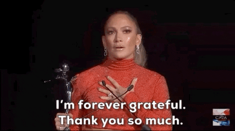 grateful jennifer lopez GIF by CFDA by cfda