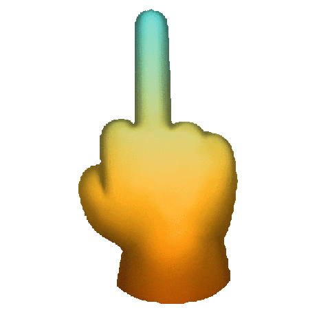 middle finger emoji gif