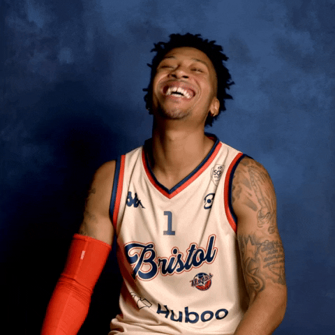 British Basketball Laughing GIF by Bristol Flyers
