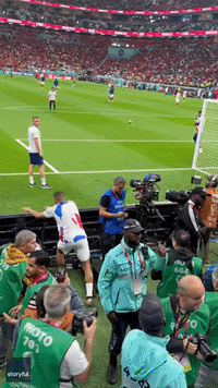 Kylian Mbappe Accidentally Hits Fan with Ball