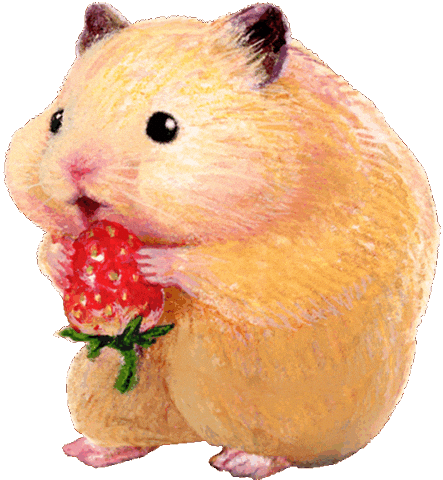 Hamster Eating Sticker