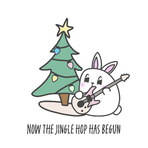 Merry Christmas Sticker by Rainbow Rabbits