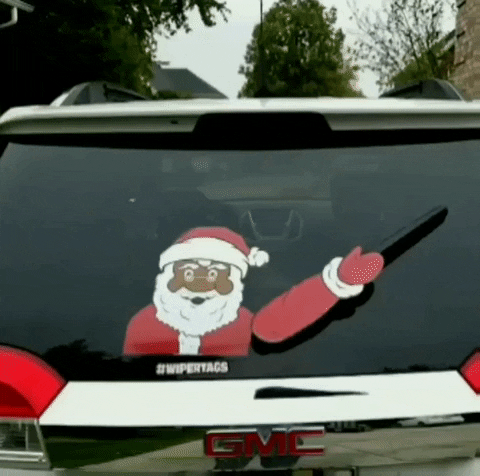 Christmas Waving GIF by WiperTags Wiper Covers
