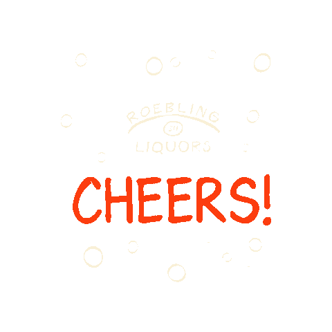 Happy Cheers Sticker by Roebling Liquors