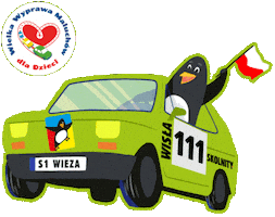 Car Penguin Sticker by Grupa Pingwina