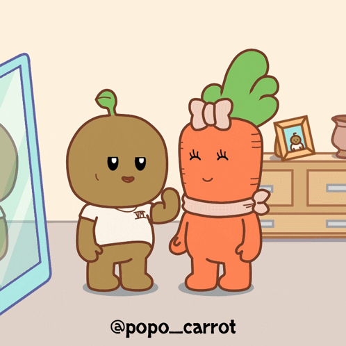 popo_carrot fitness fit fat vegetables GIF
