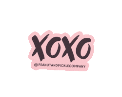 Kisses And Hugs Xoxo Sticker by Peanut and Pickle