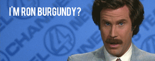 Image result for ron burgundy teleprompter gif