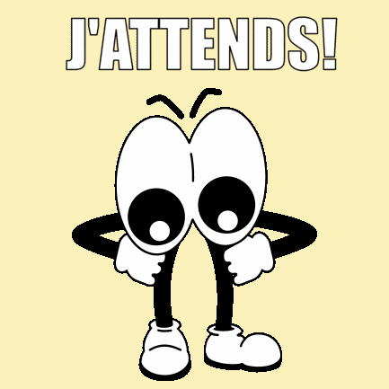 Attendre Big Eyes GIF