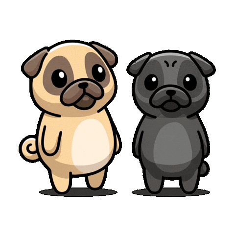 Happy I Love You Sticker by Pugs