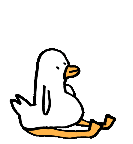 Bird Duck Sticker by Leon Karssen