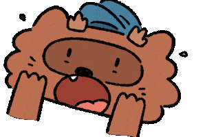 Shocked Sweat Sticker by Debbie Fong