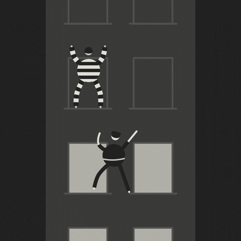 motionbypar night jump police 2d GIF