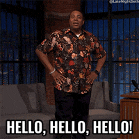 Seth Meyers Hello GIF by Late Night with Seth Meyers