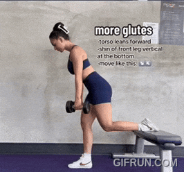 Bulgarian Stretches For Glutes GIF
