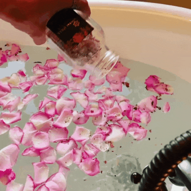 Crystalhillsorganics self care self love roses bath time GIF