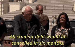 Bernie Sanders Student Debt GIF