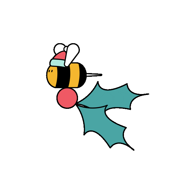 Christmas Bee Sticker by Odd Bleat