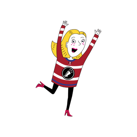 Femme hockey Sticker