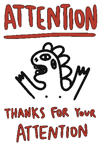 Attention Sticker