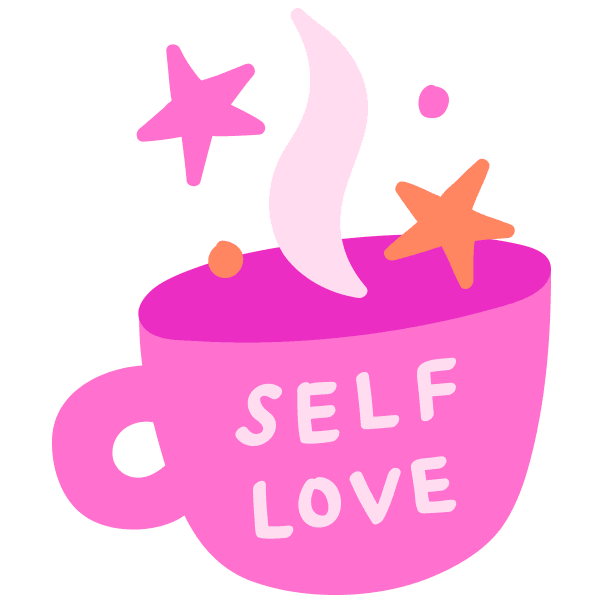 Love Yourself Pink Sticker by Jonathan Mont