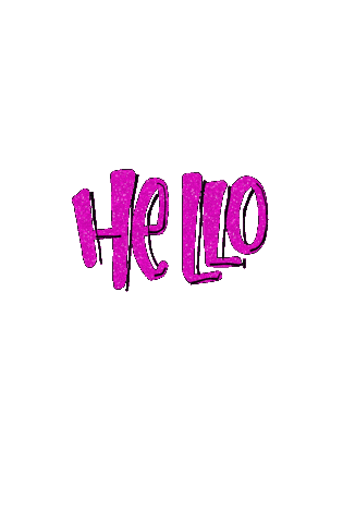 Glitter Hello Sticker