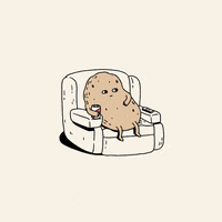 Tired Couch Potato GIF by John Larigakis