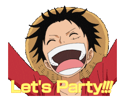 One Piece Lets Party Sticker by Toei Animation