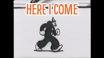 Coming Black And White GIF by Fleischer Studios