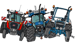 Ford Tractor Sticker by Trekkerweb