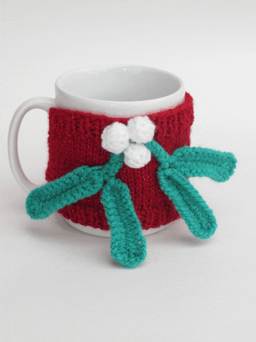 TeaCosyFolk mug knitting mistletoe teacosyfolk GIF