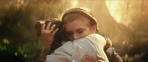 Star Wars star wars hug rey daisy ridley GIF