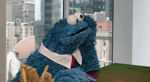 Cookie Monster Waiting GIF