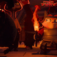 Blow Out Fire GIF by Paws of Fury: The Legend of Hank