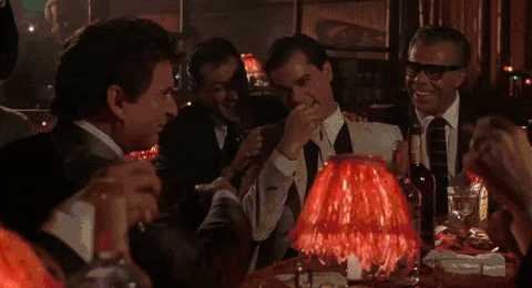 Image result for goodfellas laughing gif