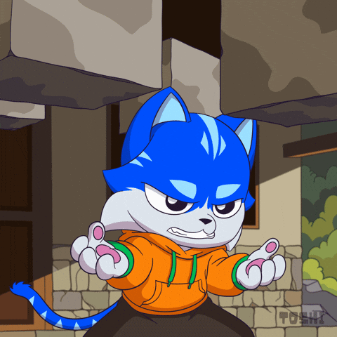 Cat Floating GIF by Toshithecat