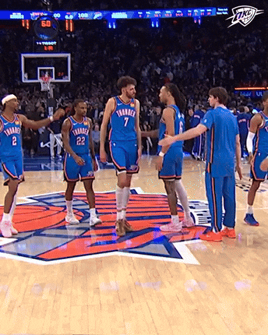 High Five Oklahoma City GIF by OKC Thunder