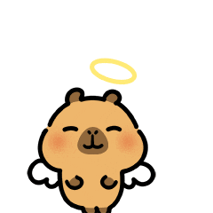 Little Angel Sticker by Capybara Pimoo by Stickie