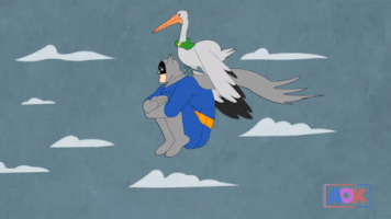 flying animation domination GIF by AOK