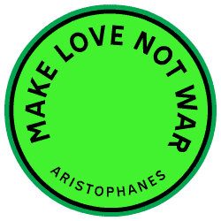 Make Love Not War GIF by IONDESIGN Berlin