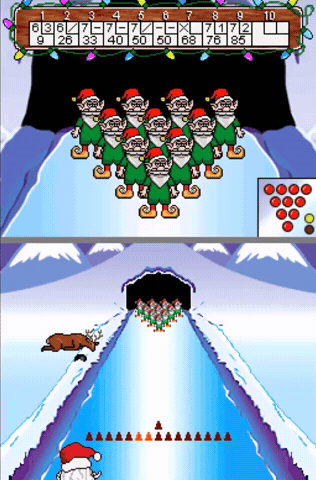 Elf Bowling Christmas GIF by NakNick.com