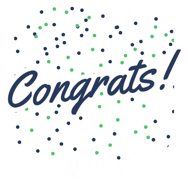 Congrats Congratulations Sticker by HMA Mortgage