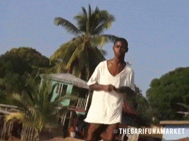 thegarifunamarket caribbean black man palm trees islands GIF