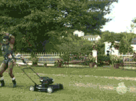 memes seor awsome lawnmowing GIF