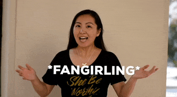 TempleOfGeek happy excited smiling fangirl GIF