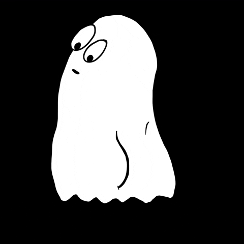 RadPotato ghost butt worried turn GIF